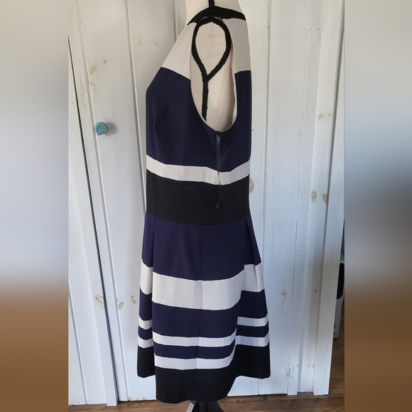 Ralph Lauren Color Block Striped Drop Waist Sleeveless Dress - Picture 5 of 11